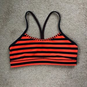 🟣Lululemon Orange and Navy Striped Sports Bra🟣